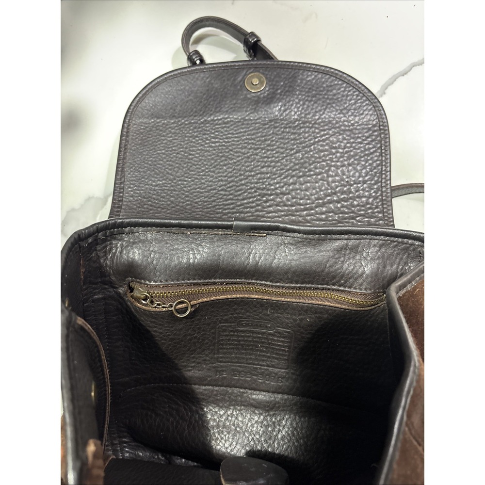 Coach Vintage Berkeley Convertible Backpack Ruff Out Suede Mahogany Brown 9016 - Picture 6 of 7